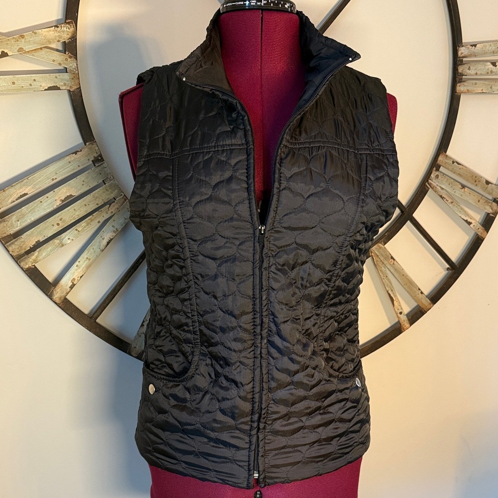 New Directions Black Quilted Vest